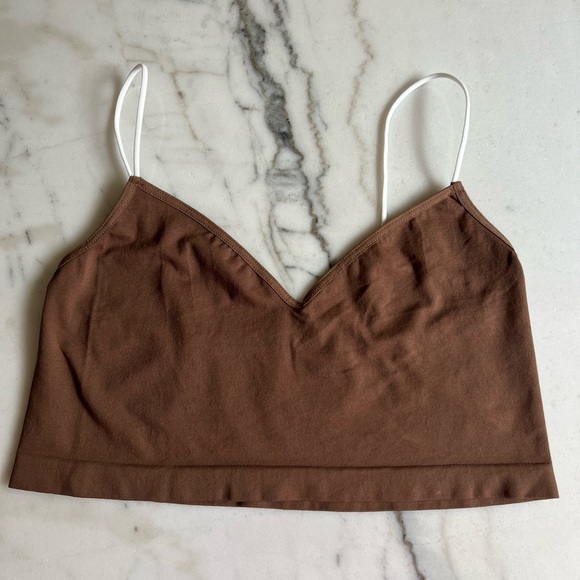 Free People Intimately Sweetheart Seamless Brami Toast Brown - Picture 4 of 12